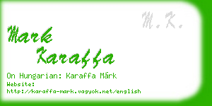 mark karaffa business card